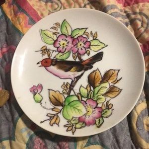 Two beautiful Vintage Hand Painted Plates Birds